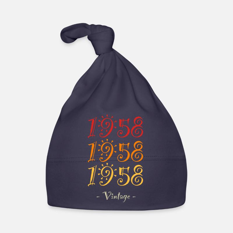 1958 vintage - Bonnet bio Bébé - marine