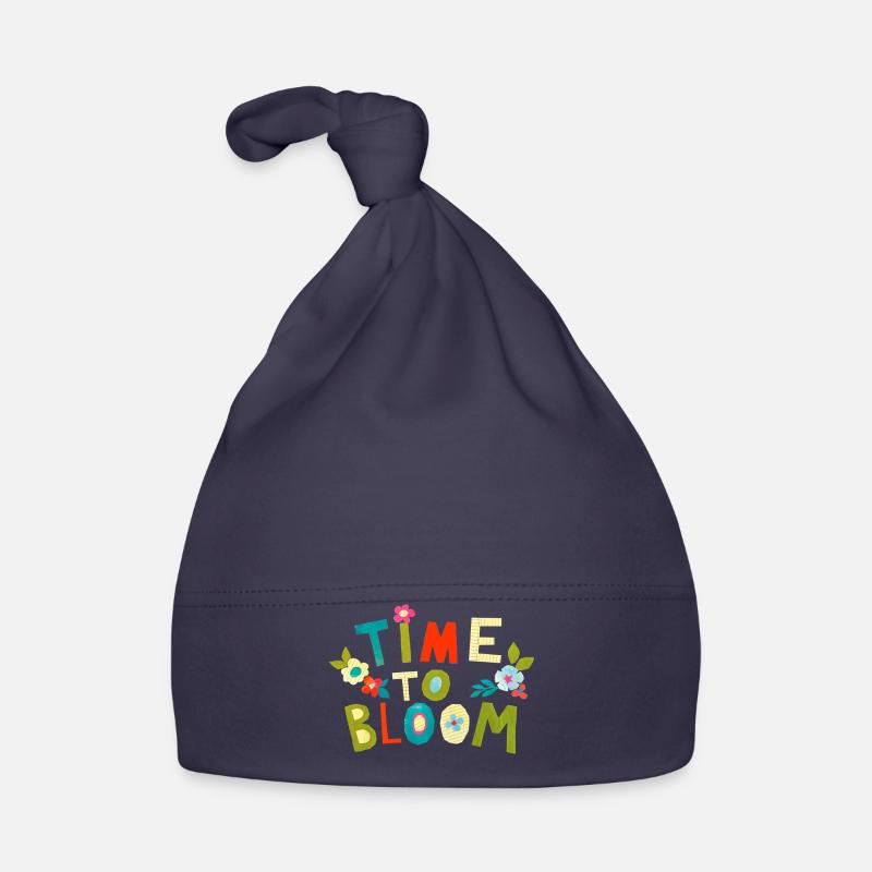 Temps de floraison - Bonnet bio Bébé - marine