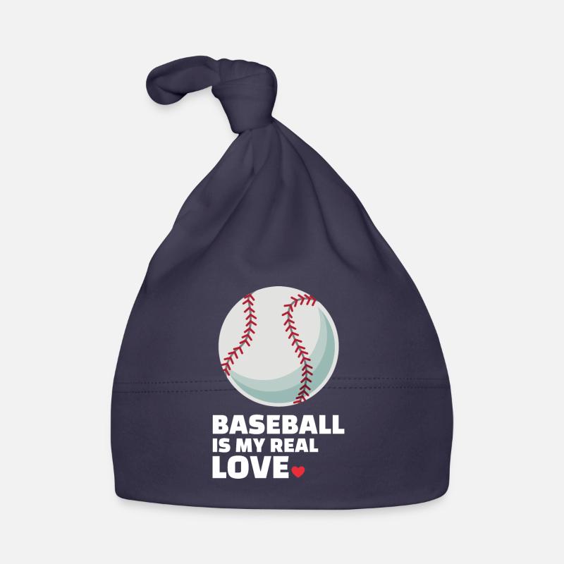 J’aime le baseball Silhouette de baseball élégante Bonnet bio Bébé