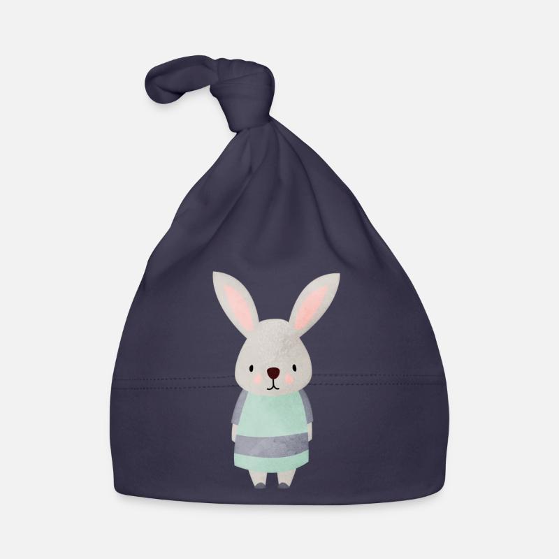 Cuillère à lièvre - Bonnet bio Bébé - marine