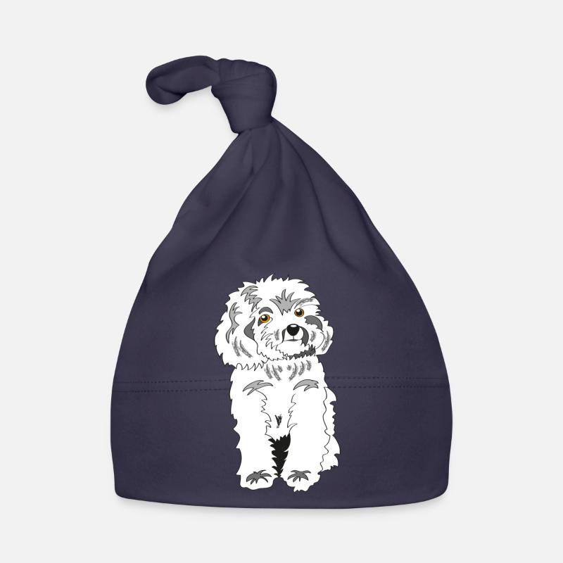 Caniche blanc Bonnet bio Bébé