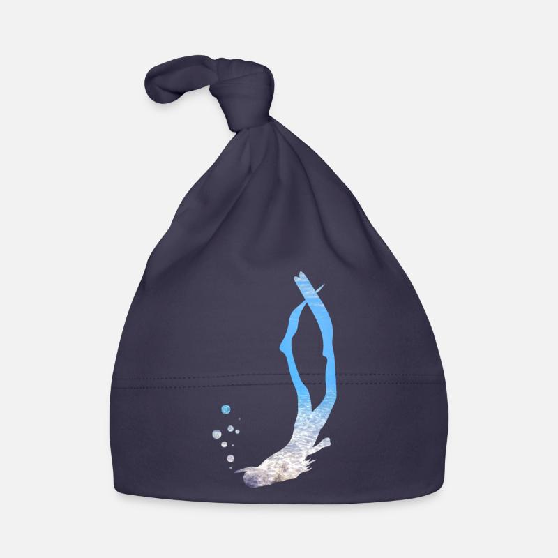 Plongeurs plongée d’apnée eau mer - Bonnet bio Bébé - marine