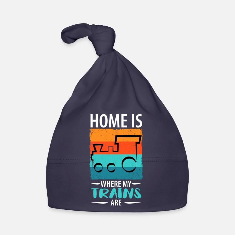 Train Railway Railway Trains Train drivers Organic Baby Cap