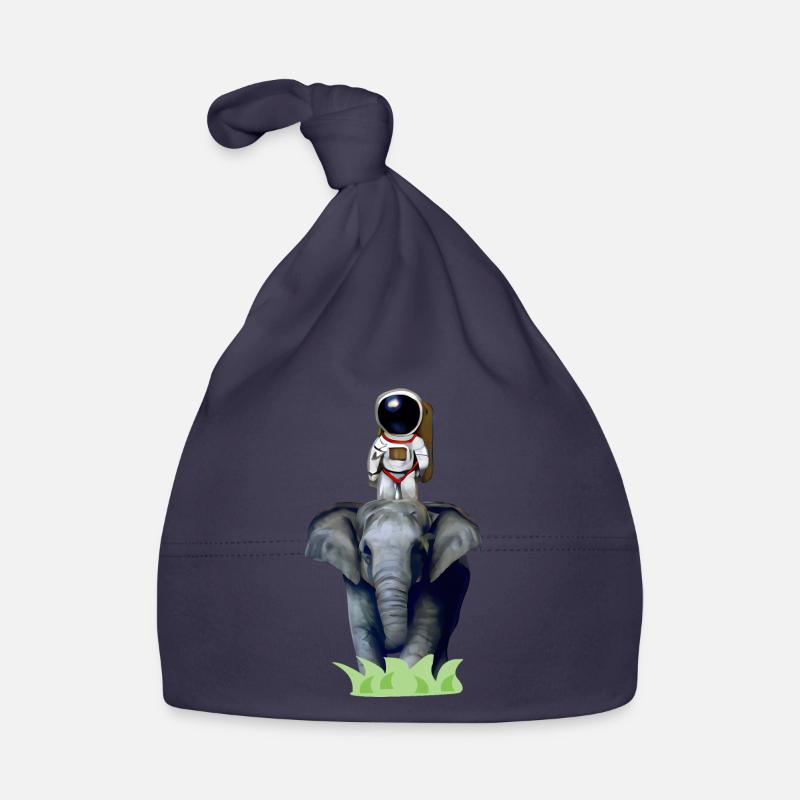 Astronaut on elephant adventure Organic Baby Cap