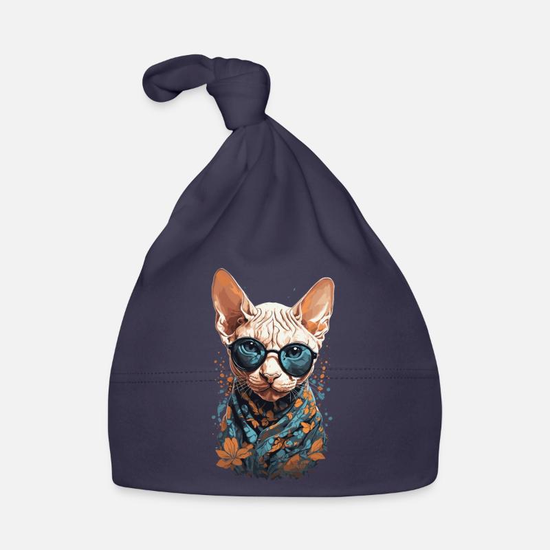 Cool Sphinx Cat Cat Mom Cat Design Organic Baby Cap