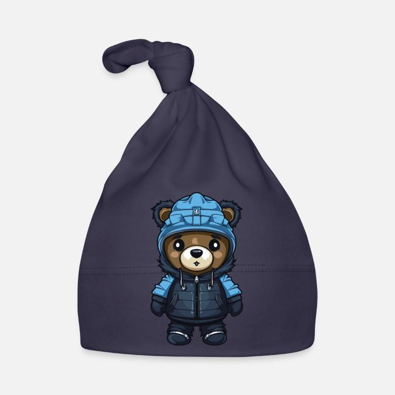 Bear Winter Comic Organic Baby Cap