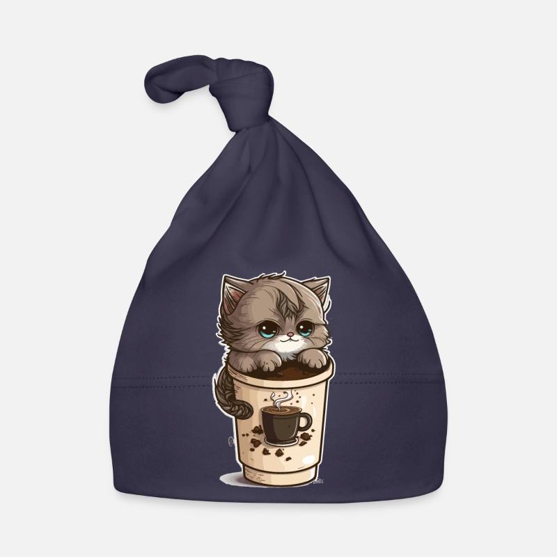 Caffeine Kitty Organic Baby Cap