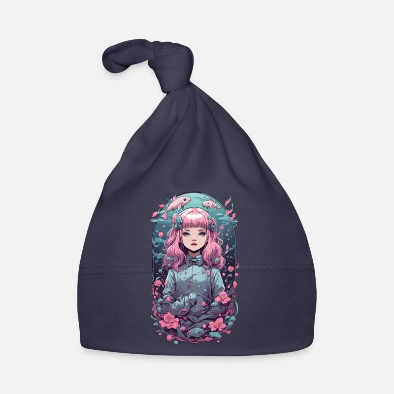 Magical Anime Goth Underwater Design Organic Baby Cap