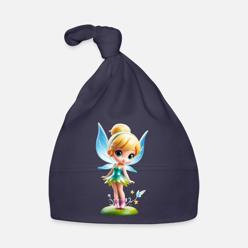 Petite Fée 2 - Bonnet bio Bébé - marine