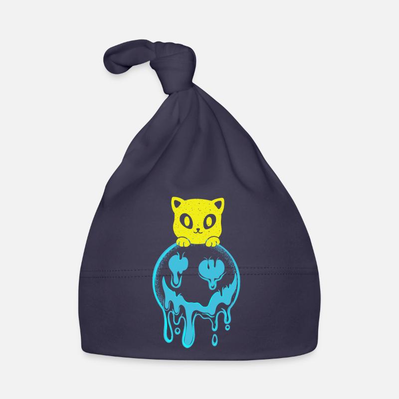 Sunset Cat Cat Face Cat Sun Organic Baby Cap
