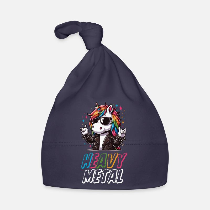 Heavy Metal Einhorn Süßes Einhorn Einschulung Baby Bio-Mütze