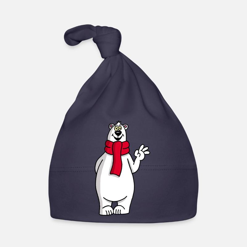 Cute Polar Bear Organic Baby Cap