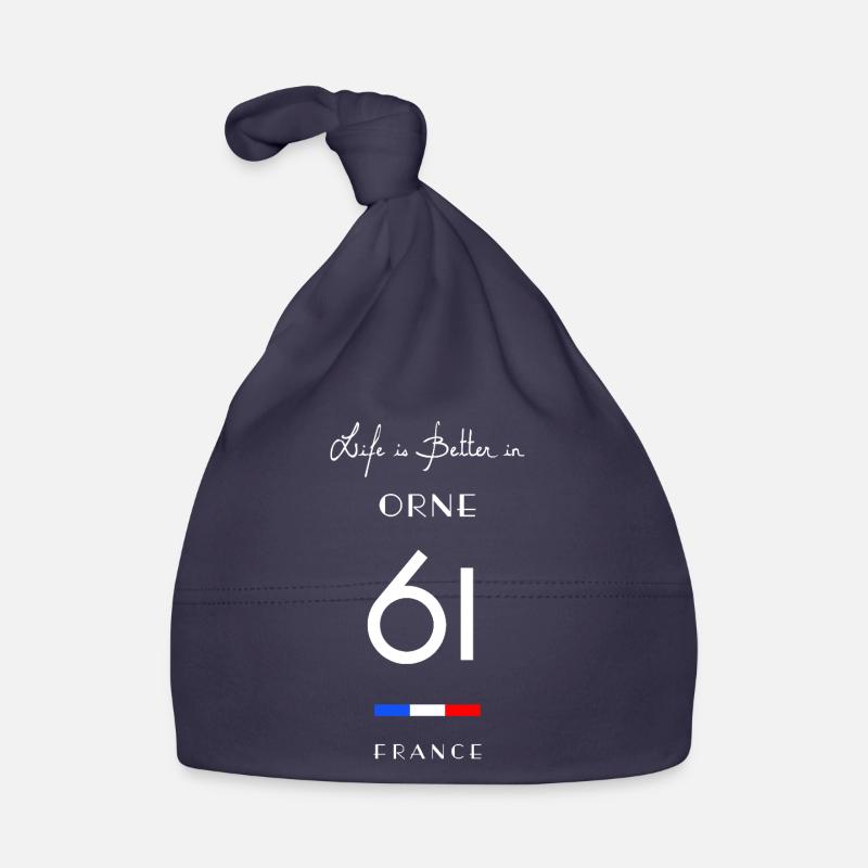 Life is better in ORNE Number 61 Normandy Organic Baby Cap