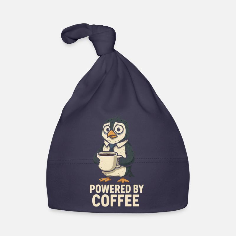 Kaffeepinguin mit Stil Baby Bio-Mütze