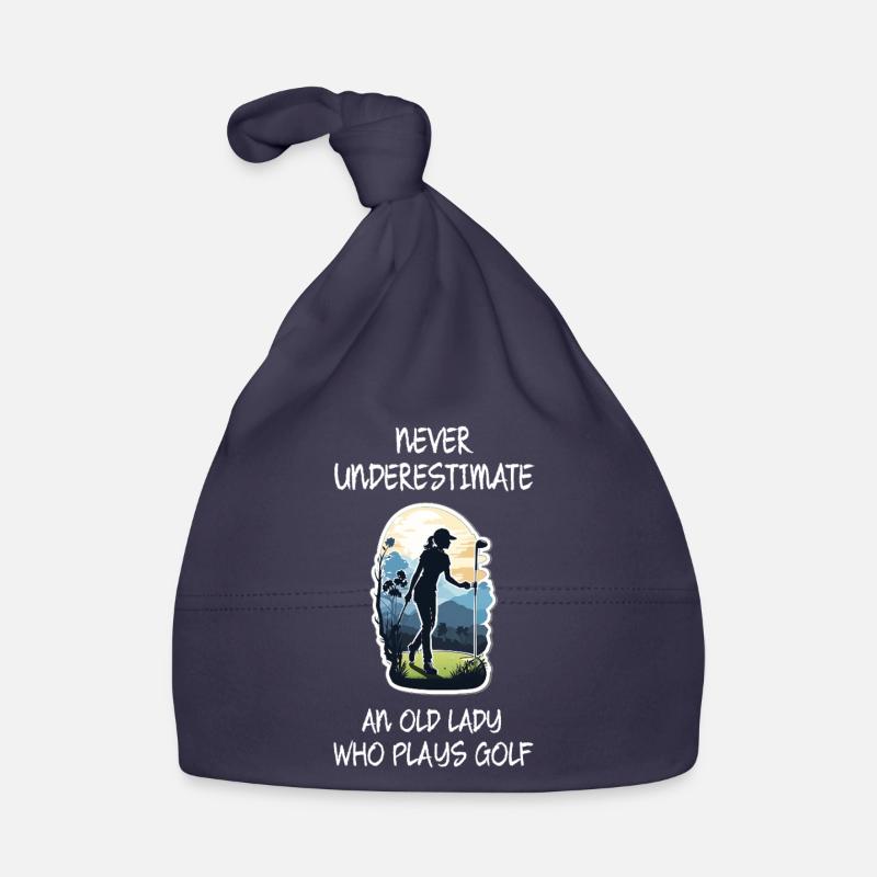 Never Underestimate An Old Lady Who Plays Golf Organic Baby Cap