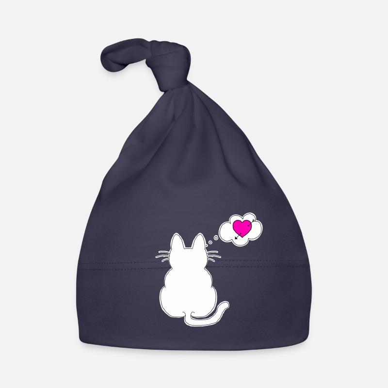 J’aime mon chat et mon chat m’aime Bonnet bio Bébé