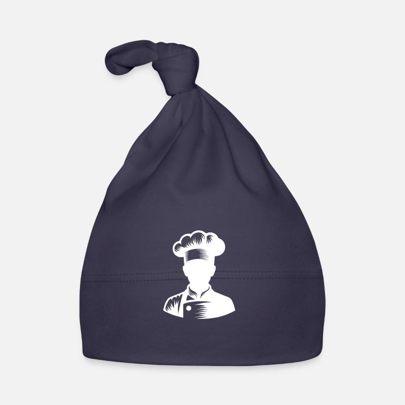 Chef and Kitchen Silhouette Portrait Organic Baby Cap