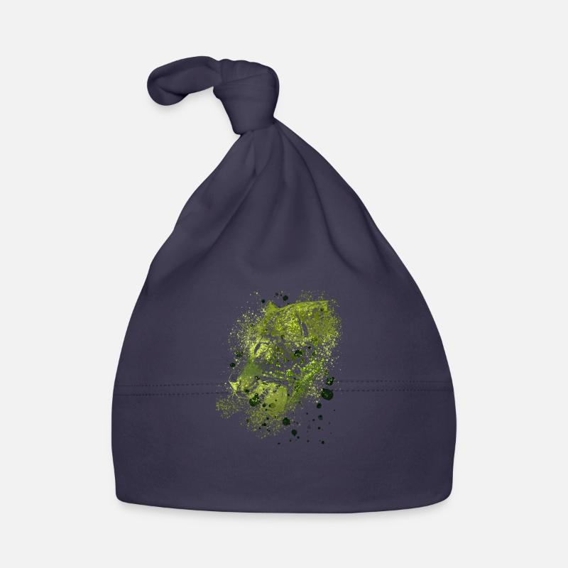 panther,cheetah,leopard,red,colorful,graffiti,green Organic Baby Cap
