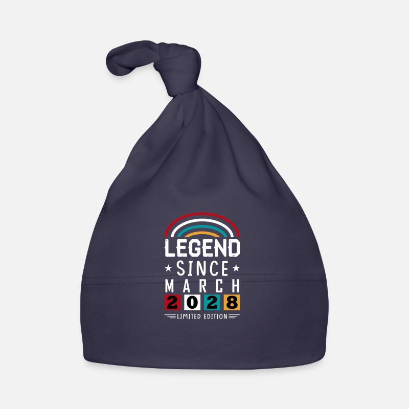 2028 Legend Since Birthday Gift March Organic Baby Cap