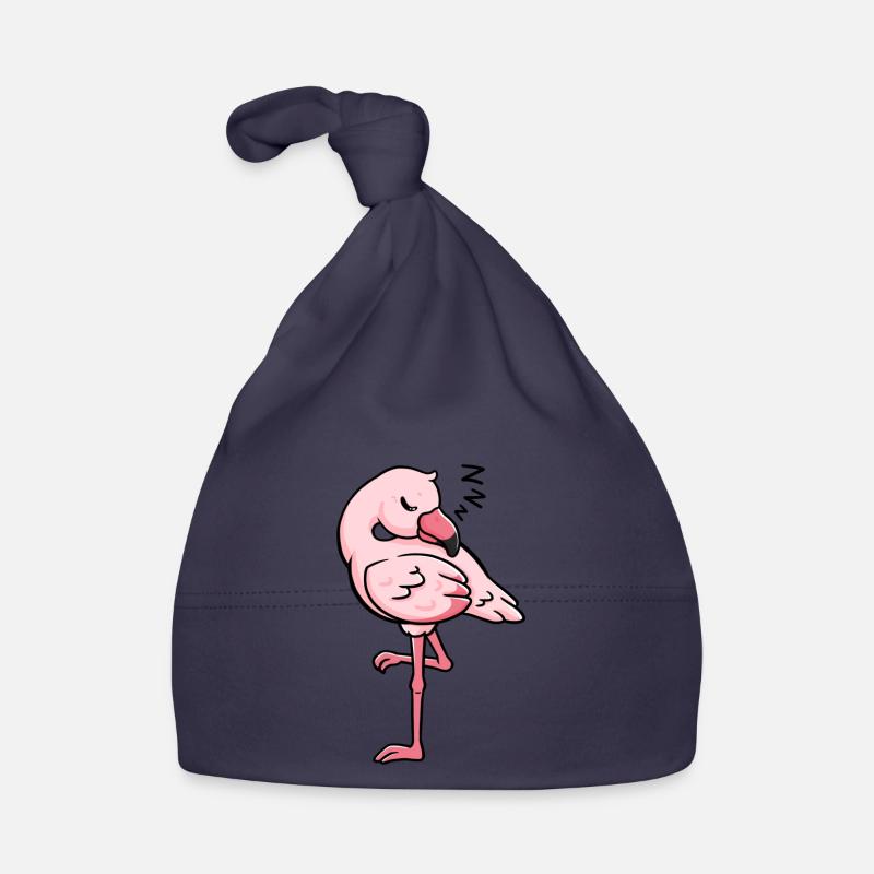 Flamingo schlafend Geschenkidee Baby Bio-Mütze