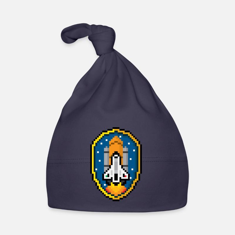Badge de la navette spatiale (Pixel art/Space Badge) Bonnet bio Bébé