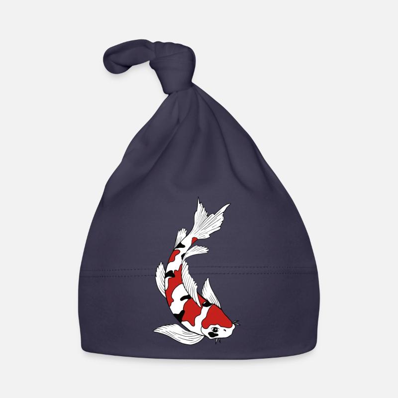 Carpe Koi - Bonnet bio Bébé - marine