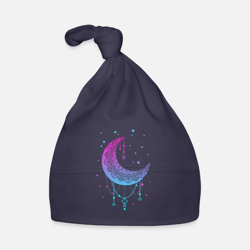 Kawaii Pastel Coloré Goth Moon Bonnet bio Bébé