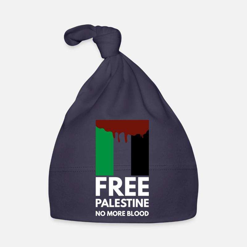 Palestine libre - Bonnet bio Bébé - marine
