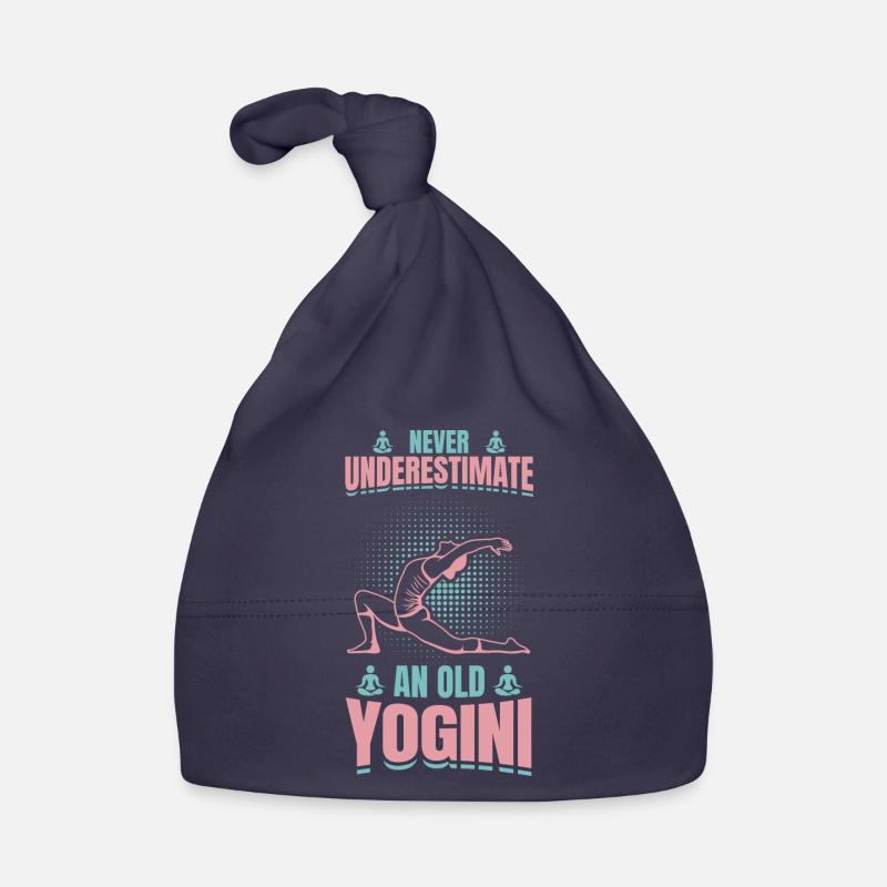 Yoga Großmutter - Baby Bio-Mütze - Navy