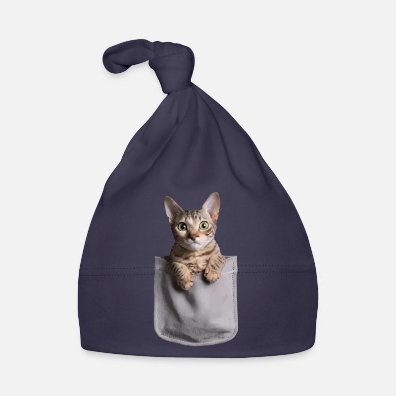 Cornish Rex Katze in der Tasche Geschenk Baby Bio-Mütze