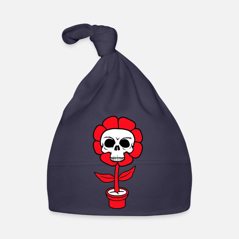 Evil Halloween Fleur Crâne Crâne Horreur Pot Bonnet bio Bébé