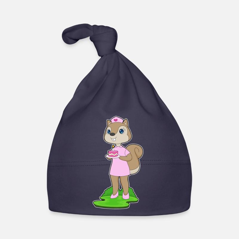 Squirrel Birthday Nurse Organic Baby Cap