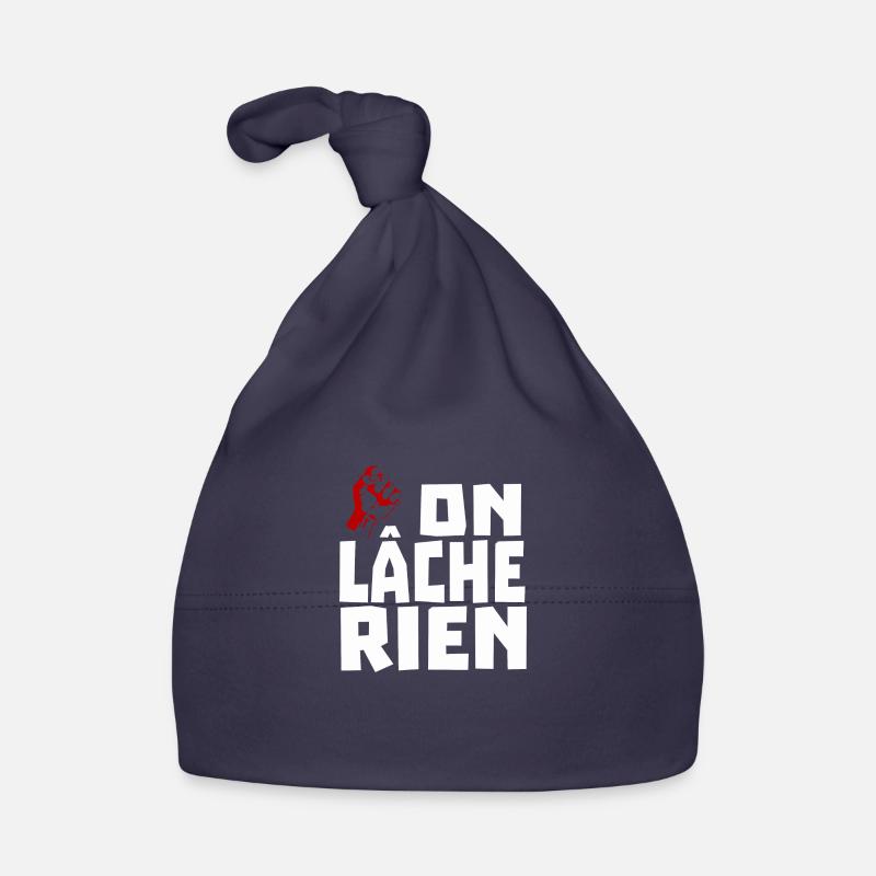 on lâche rien - Bonnet bio Bébé - marine