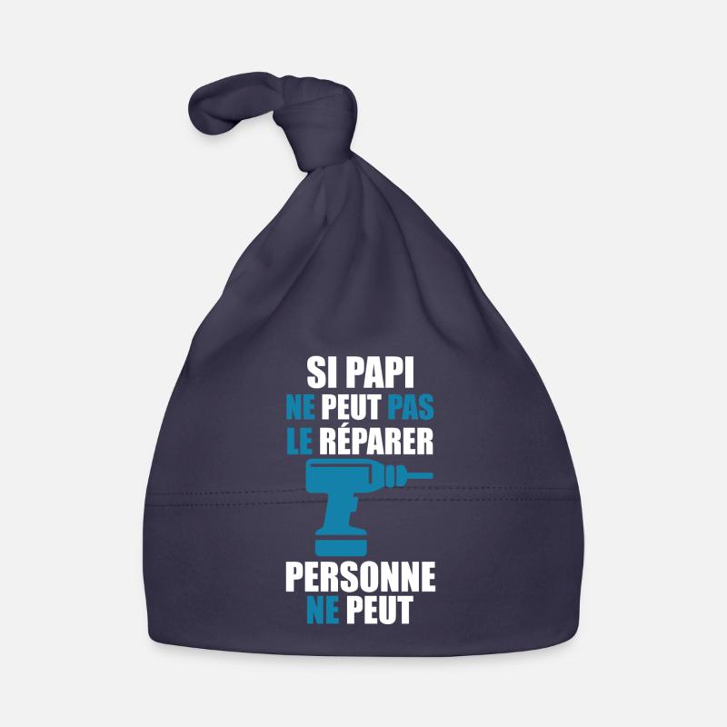 "Papi bricole" Bonnet bio Bébé