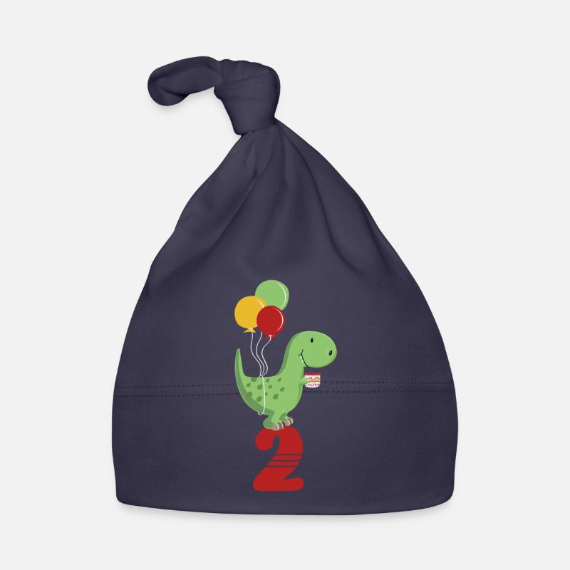 Second Birthday Boy T Rex Dinosaur Bonnet bio Bébé