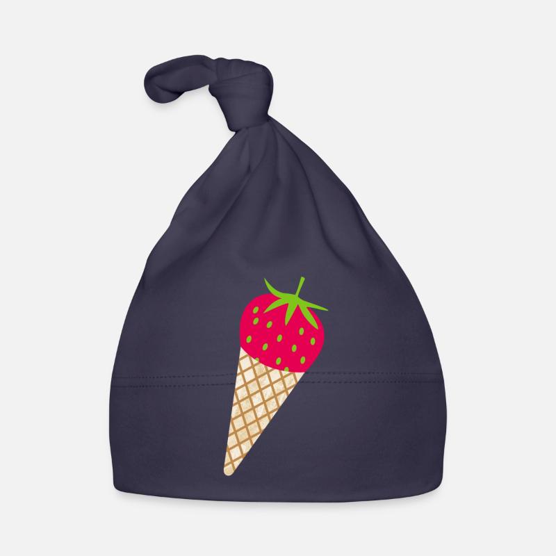 Erdbeere Eis Erdbeerzeit süß lecker Obst Früchte Baby Bio-Mütze