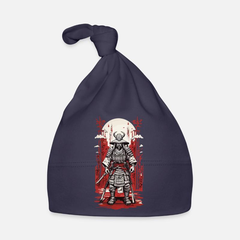 Samurai Retro Ukiyo-E Aesthetic Japan Design Baby Bio-Mütze