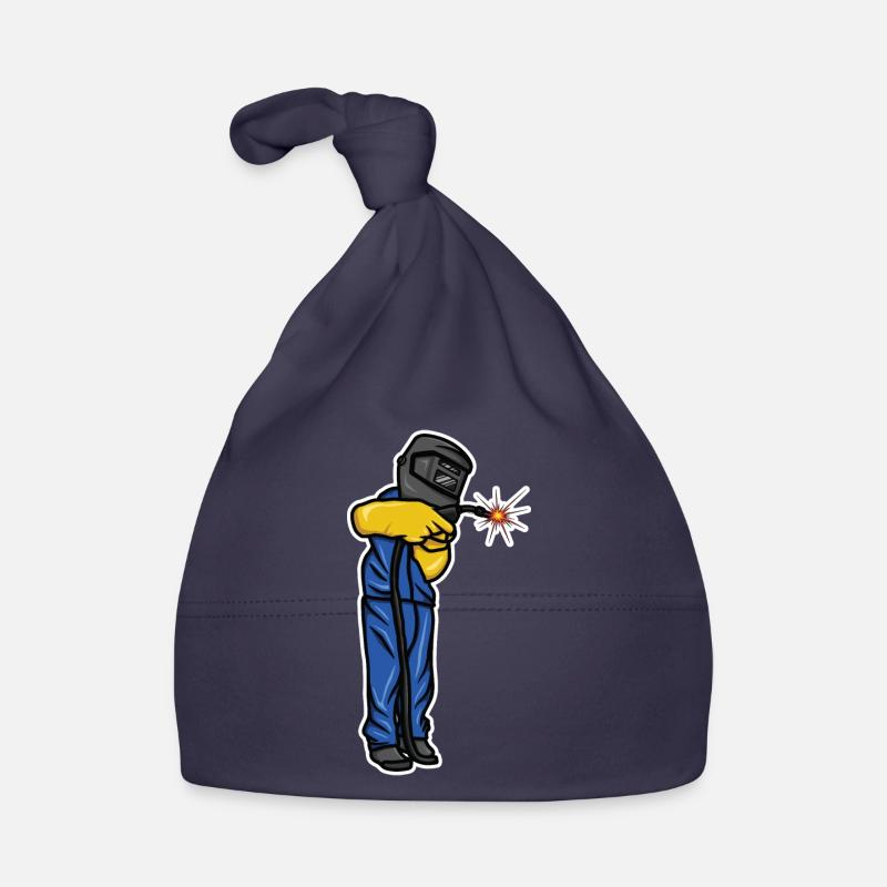 Funny Welder Boy Organic Baby Cap