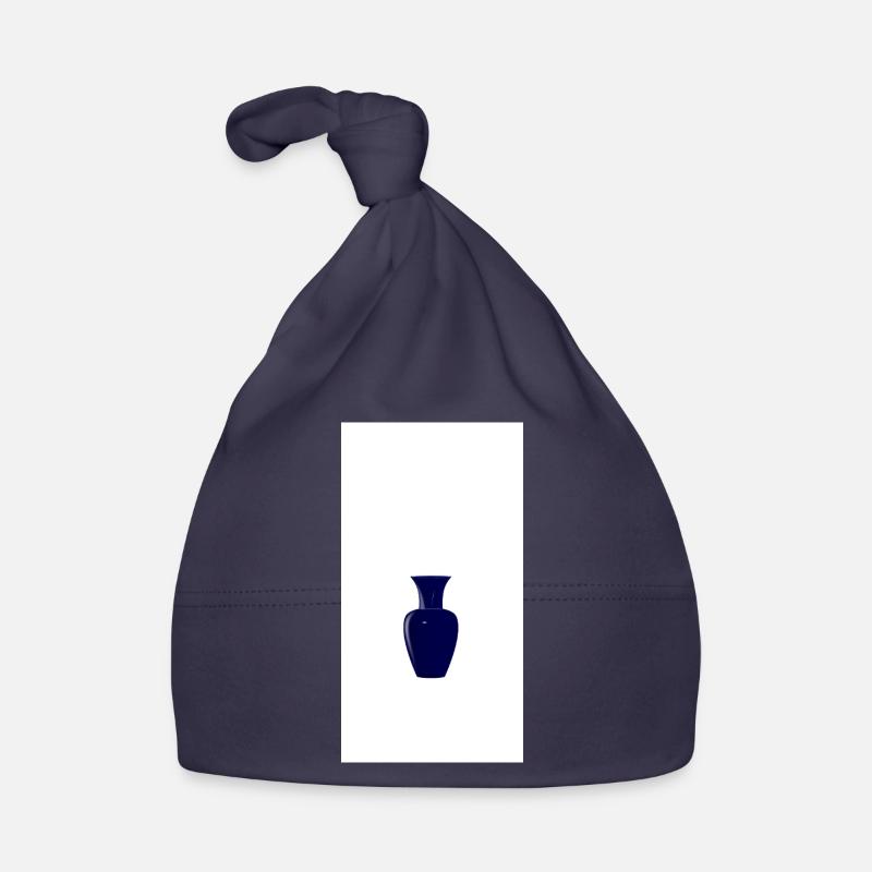Mitternachtsblaue Vasen-Silhouette Baby Bio-Mütze