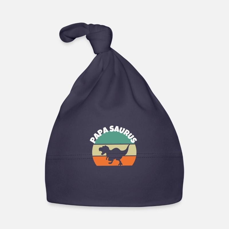 Papasaurus Dino Papa Father's Day Gift Dinosaur Organic Baby Cap