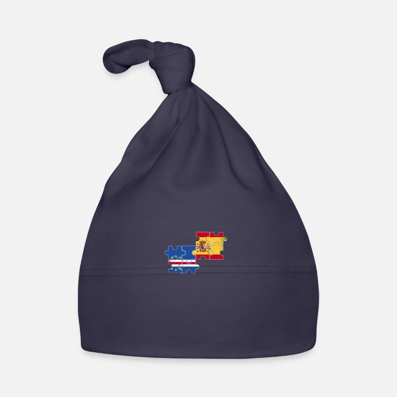 Cap-Vert Espagne Vintage Flag Cap-Vert - Bonnet bio Bébé - marine