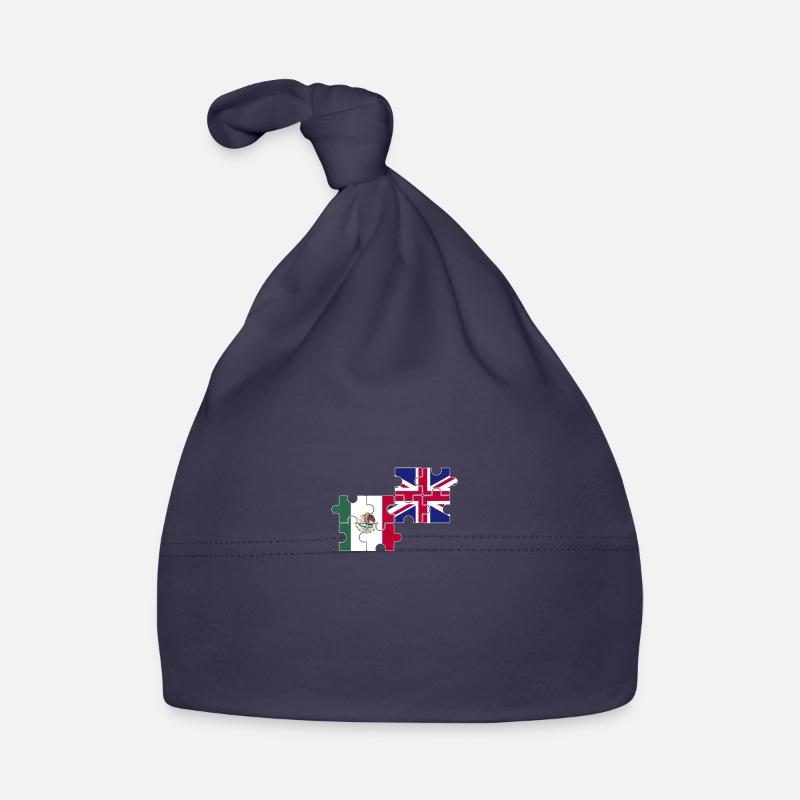 Mexico UK flag British Mexicans Organic Baby Cap