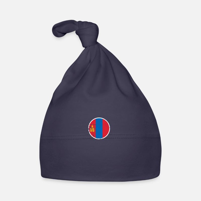 Mongolia Vintage Mongolian Flag Mongol Organic Baby Cap