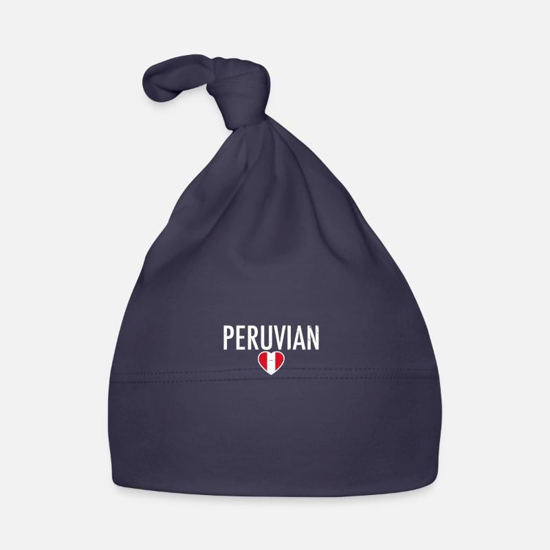 Pérou Pérou coeur Vintage drapeau péruvien Bonnet bio Bébé