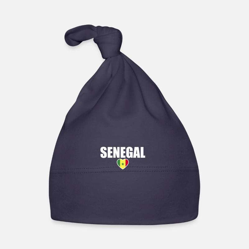 Sénégal Drapeau Sénégal Sénégal - Bonnet bio Bébé - marine