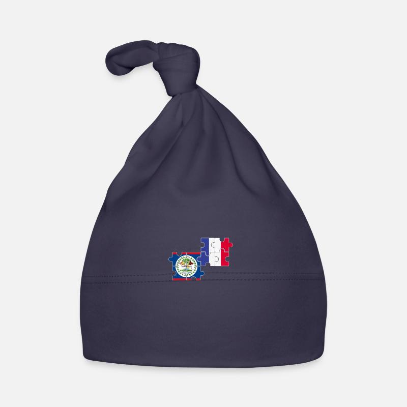 Belize France Flag Belizer Organic Baby Cap
