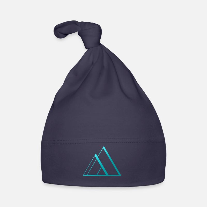 blue pyramid triangles design Organic Baby Cap