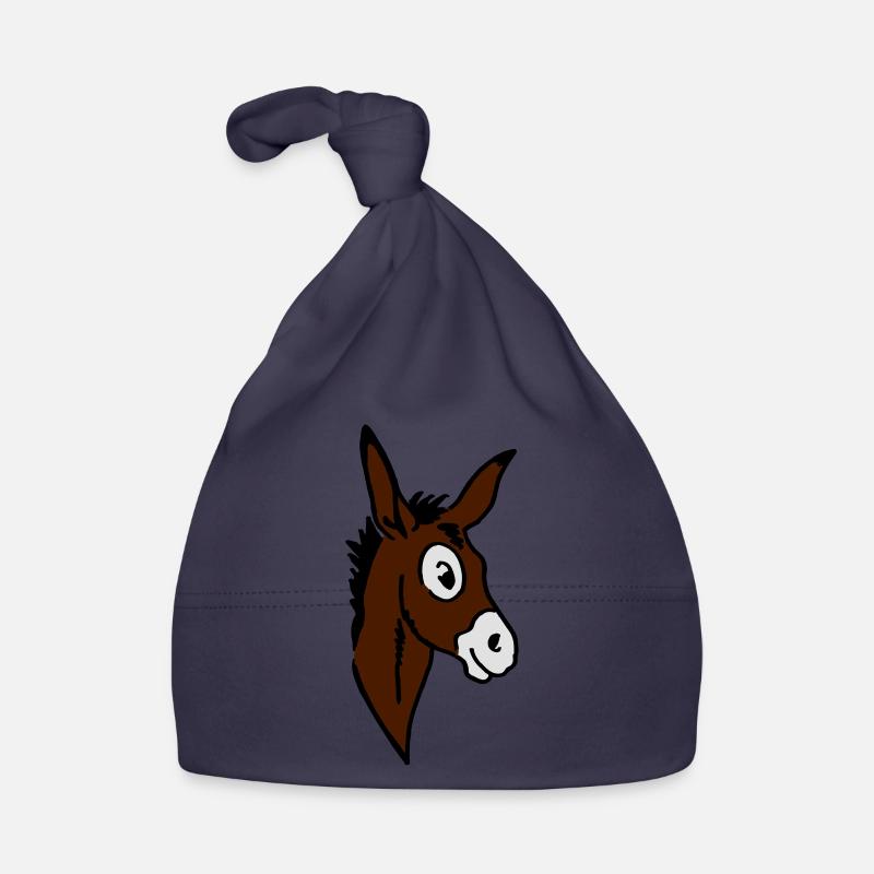 Âne - Bonnet bio Bébé - marine