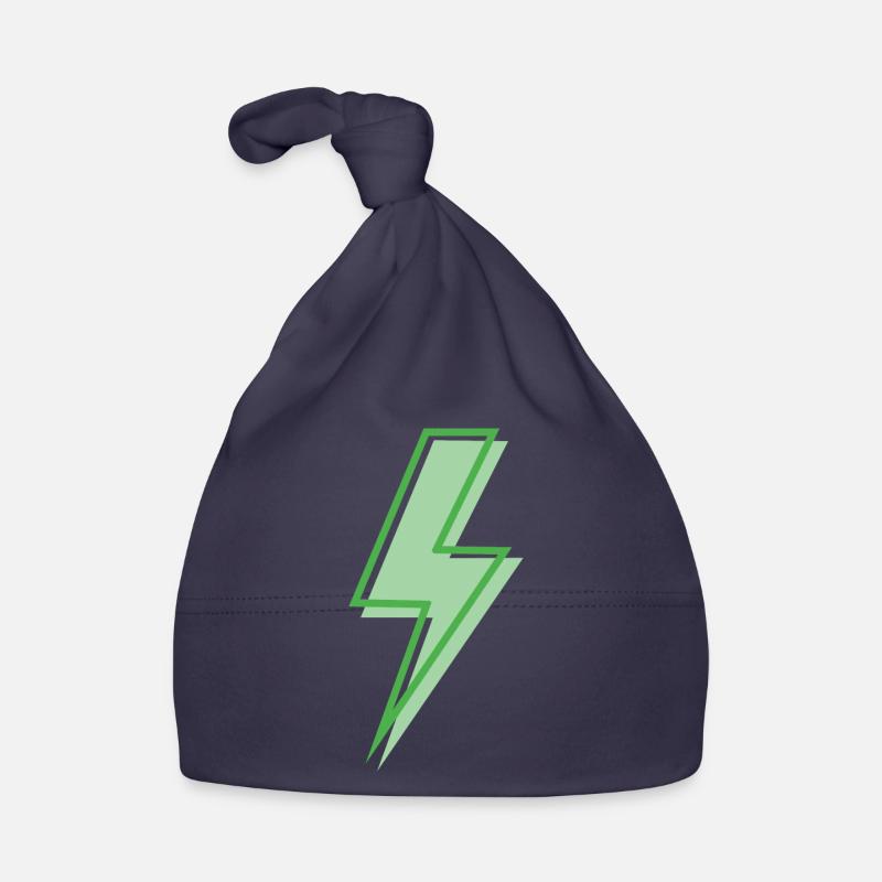 Eclair vert - Bonnet bio Bébé - marine