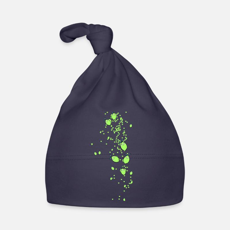Limonene, Lime, Hearts, Patterns, Lemon Organic Baby Cap